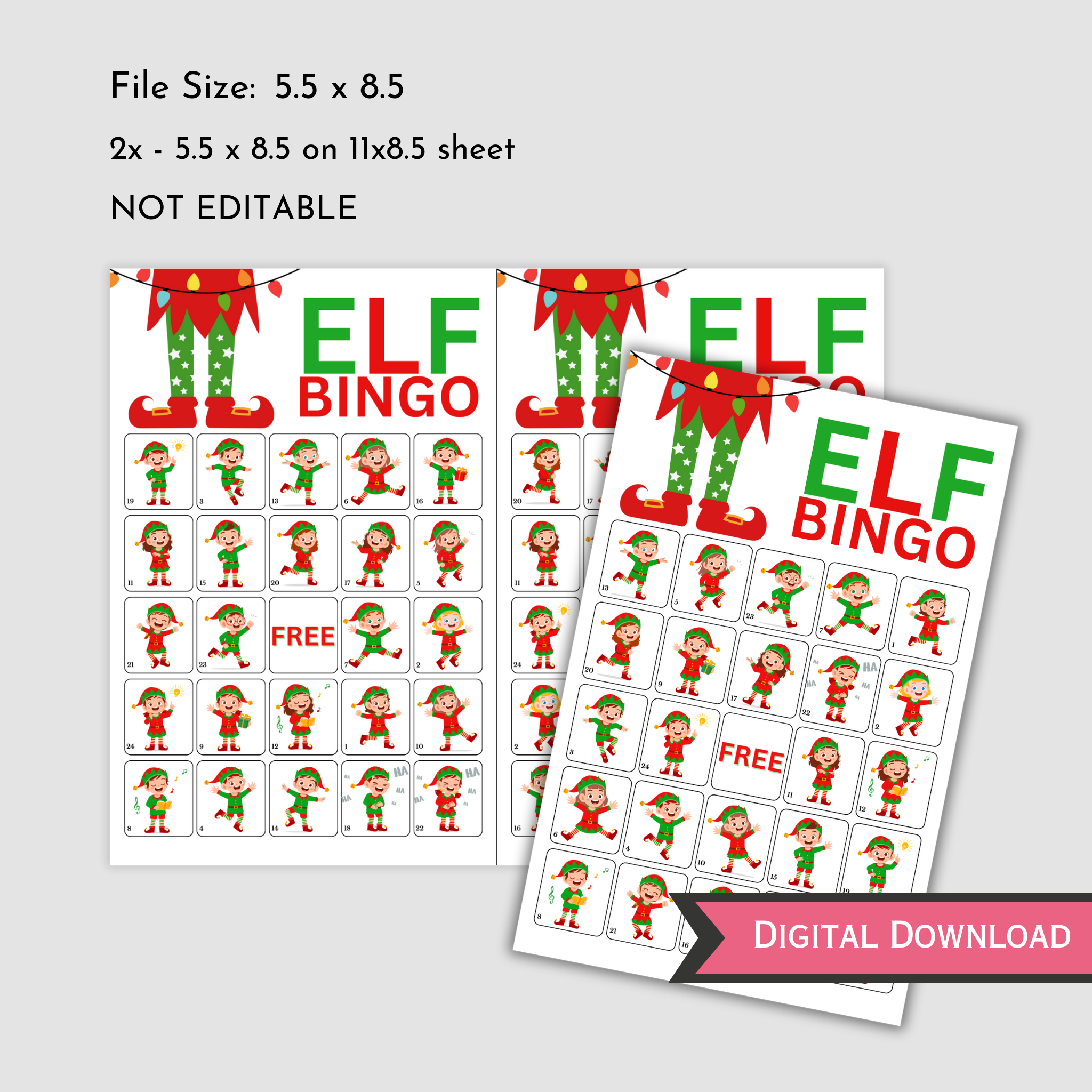 Elf Bingo Game
