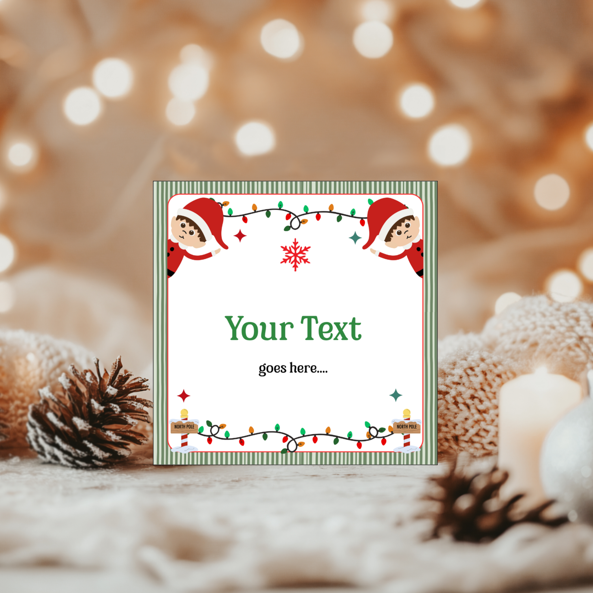 Editable Elf Note Cards
