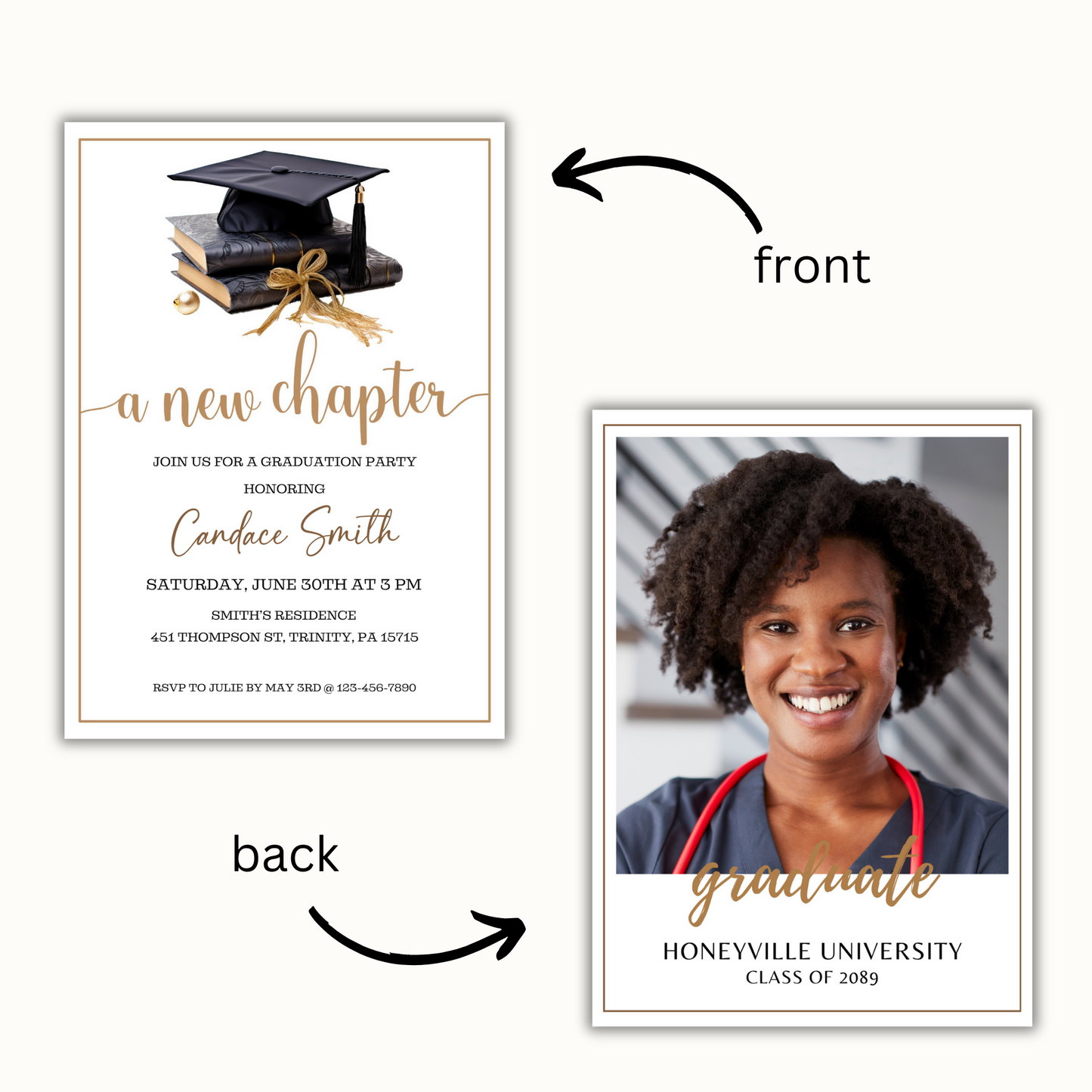 Graduation Invitation Template - A New Chapter