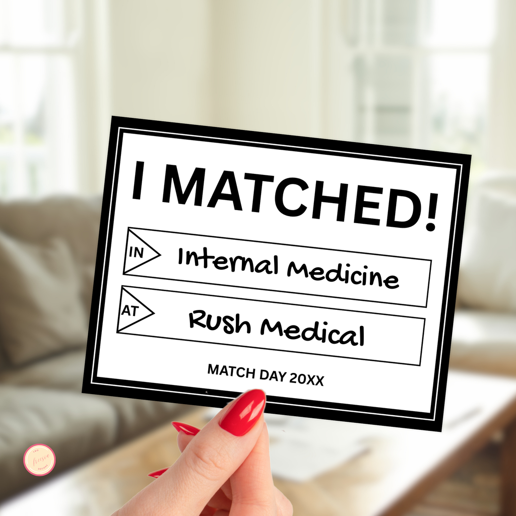 Residency Match Day Sign