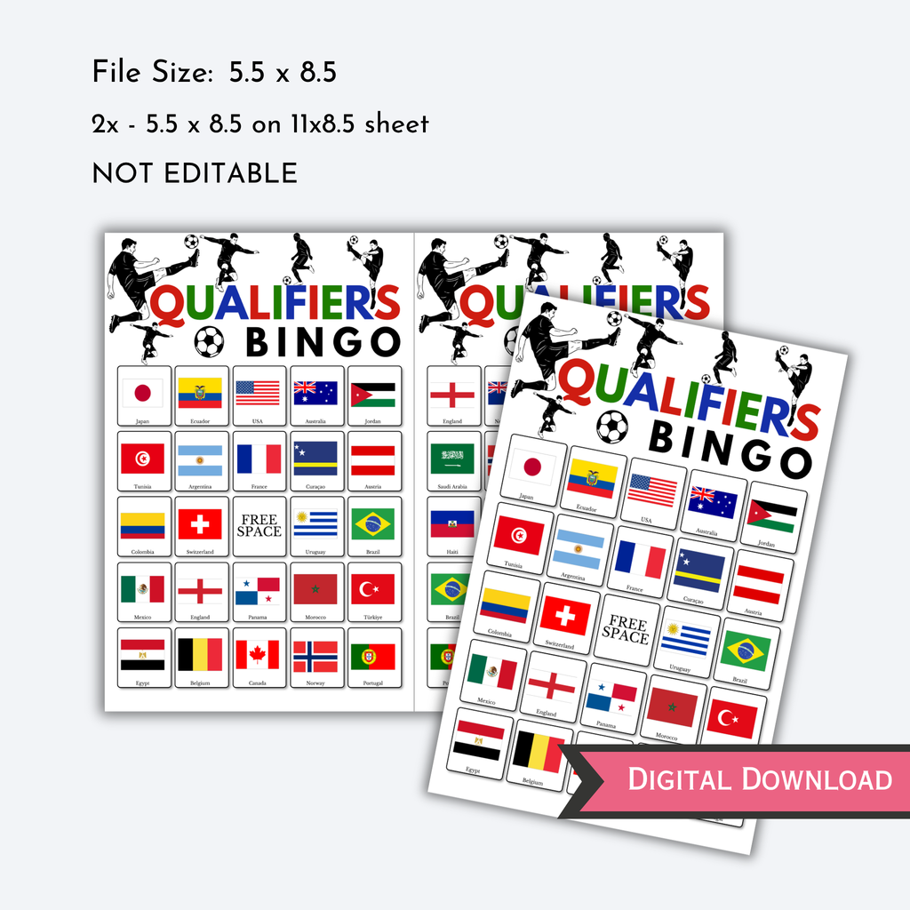 Football Qualifiers Bingo Game