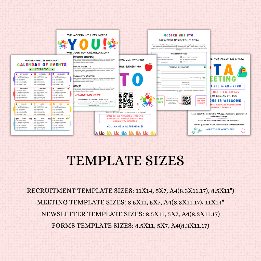 Ultimate PTO PTA Flyer/Form Template Bundle