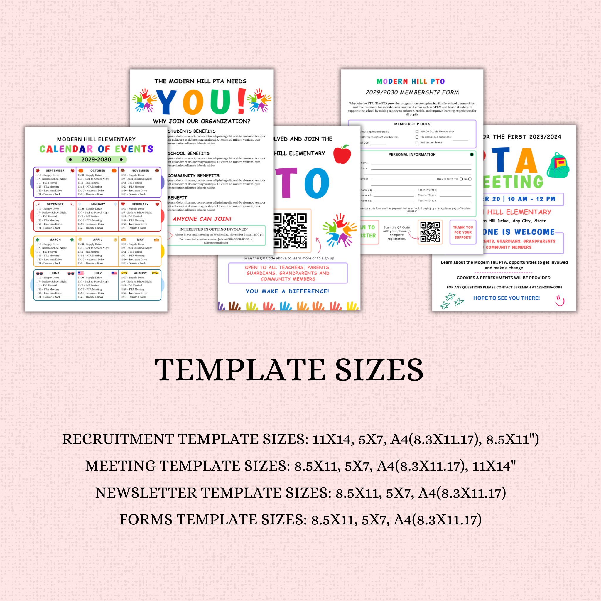 Ultimate PTO PTA Flyer/Form Template Bundle