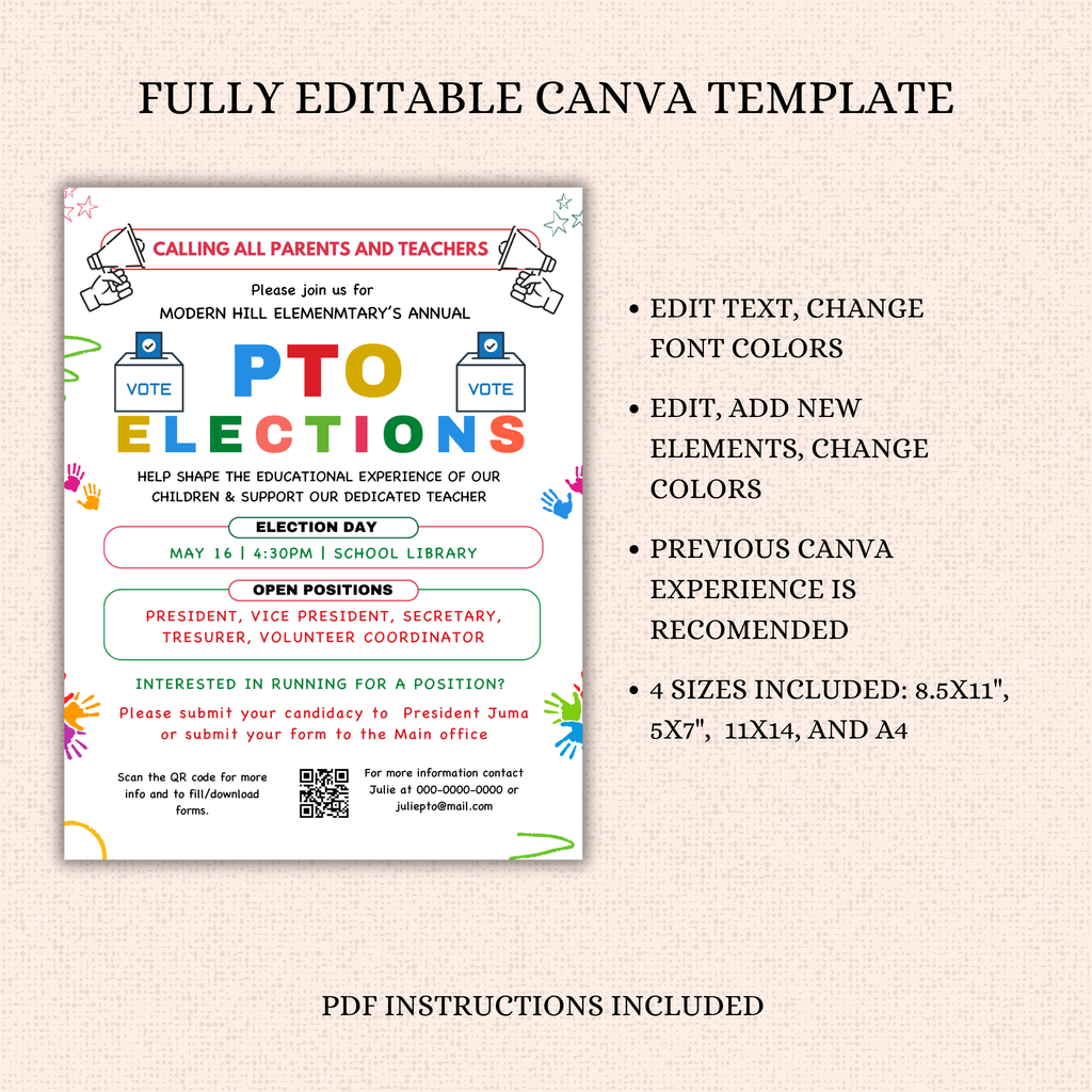 PTO Election Volunteer Flyer
