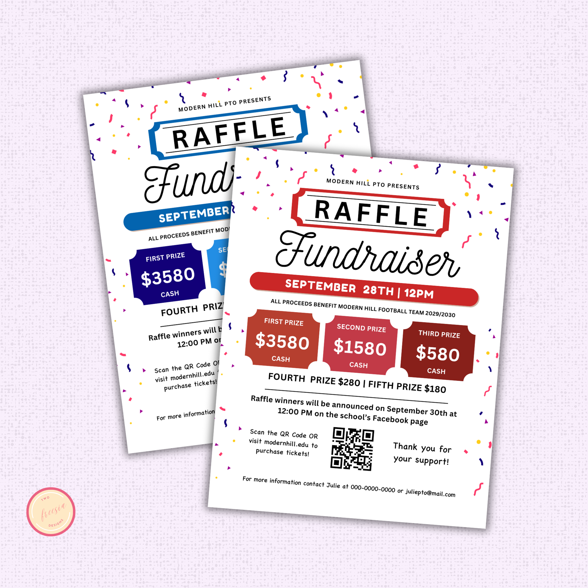 Raffle Fundraiser Flyer Template
