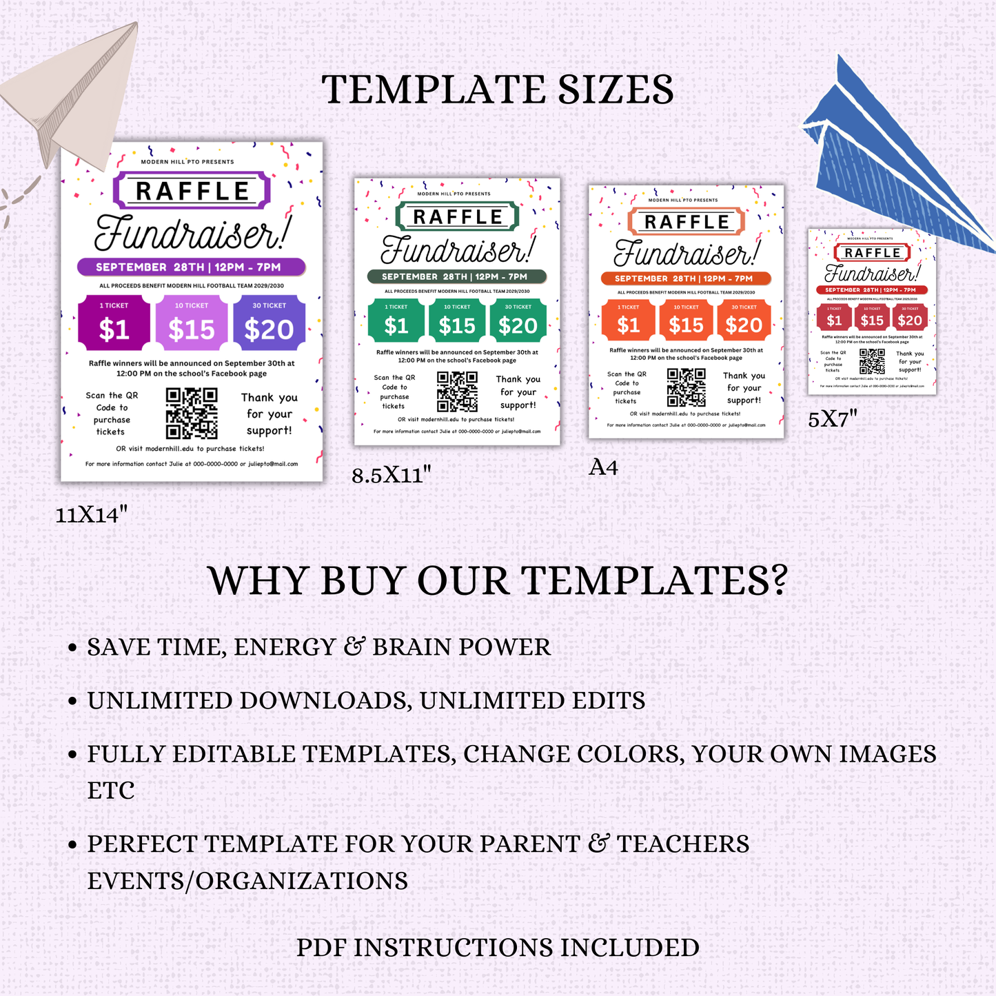 Raffle Fundraiser Flyer Template