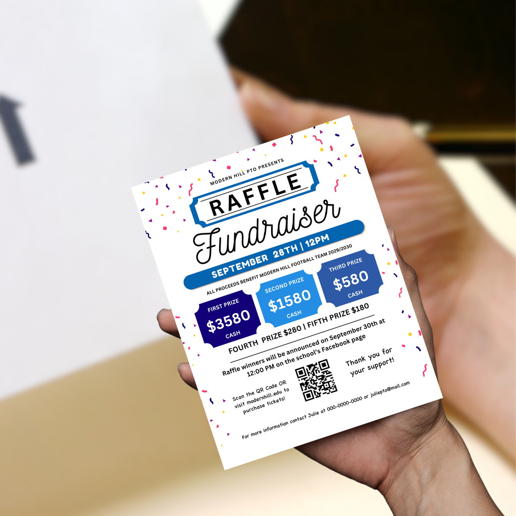 Raffle Fundraiser Flyer Template