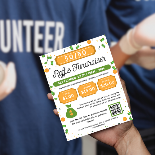 50/50 Raffle Fundraiser Flyer Template
