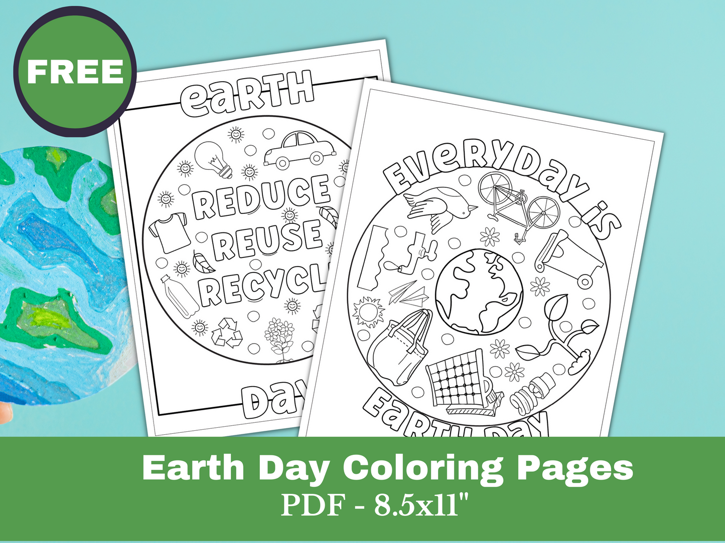 Earth Day Coloring and Activity Placemat