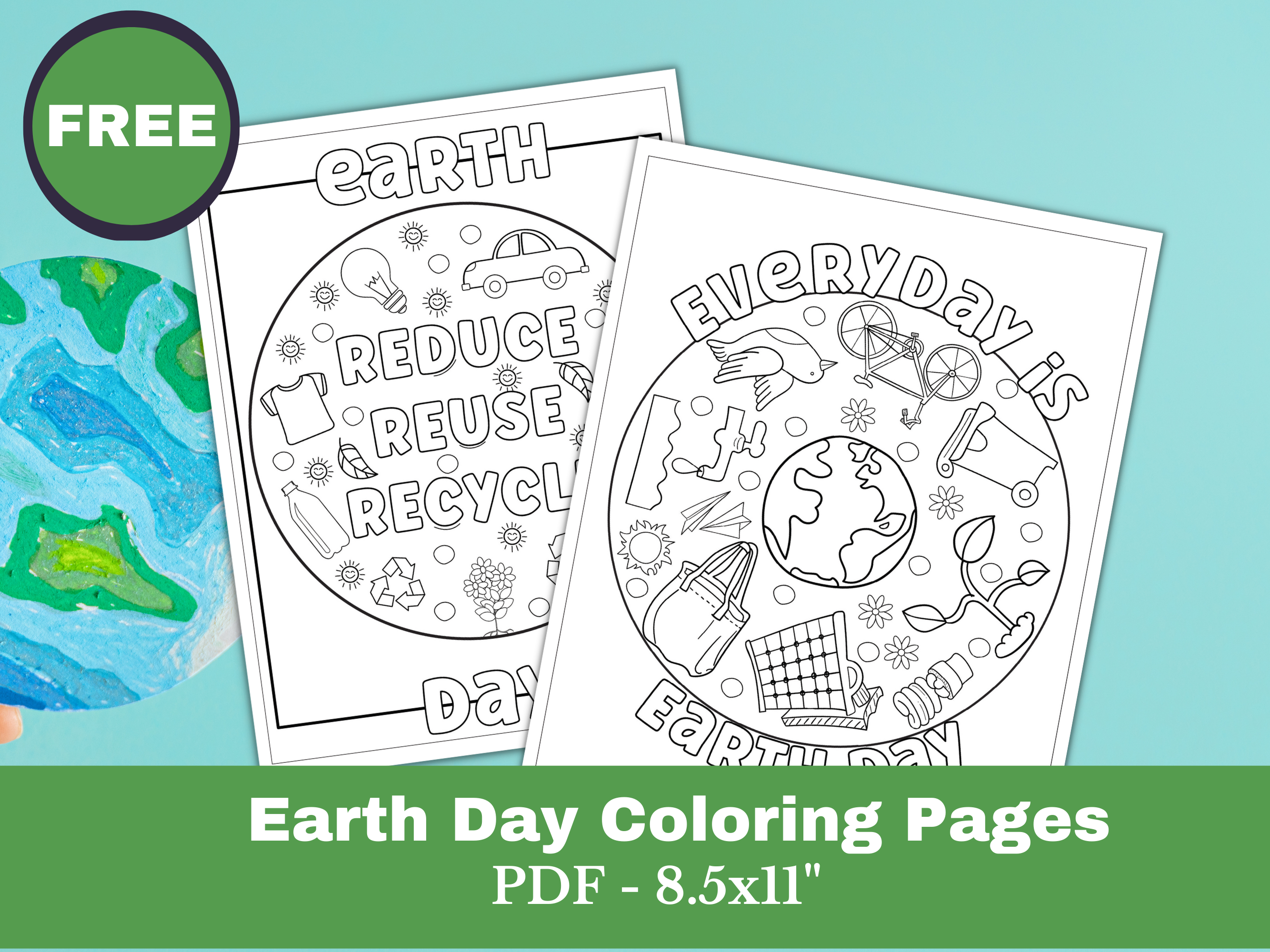 Earth Day Coloring and Activity Placemat