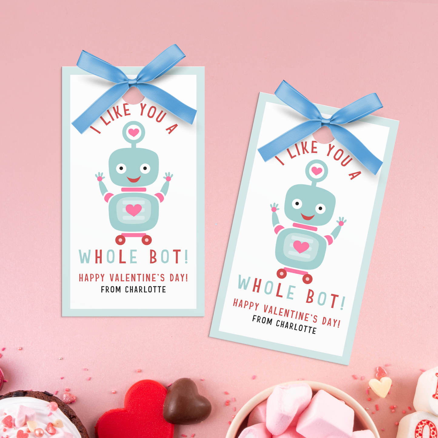 Robot Valentine Tag