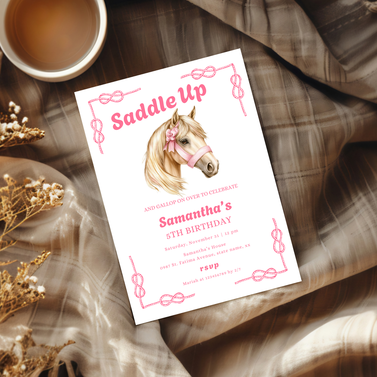Saddle Up Birthday Invitation