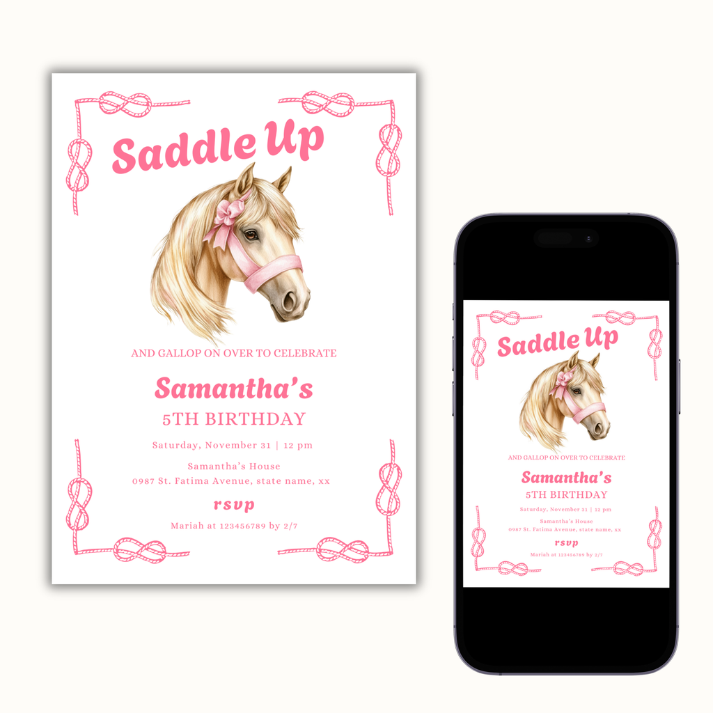 Saddle Up Birthday Invitation