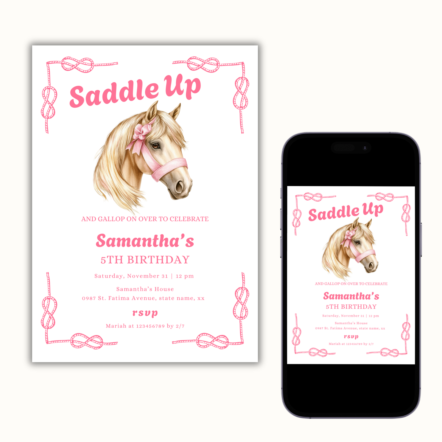 Saddle Up Birthday Invitation