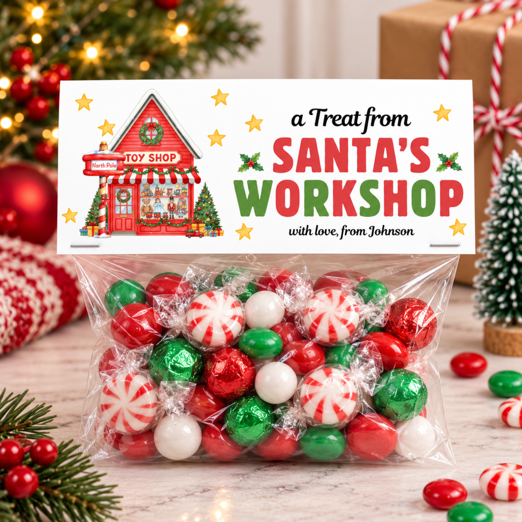 Bag Topper - Santa's Workshop Treat