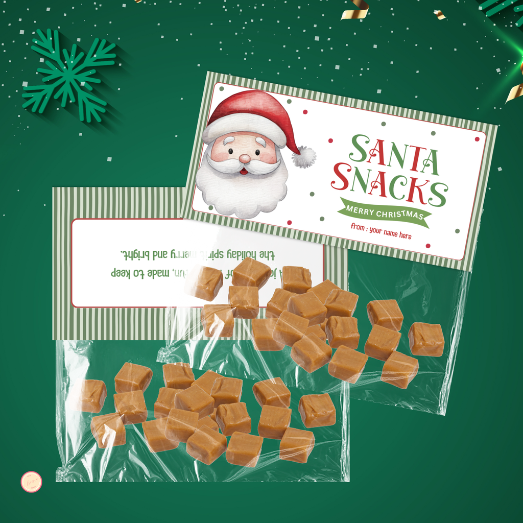Santa Snacks Treat Bag Topper