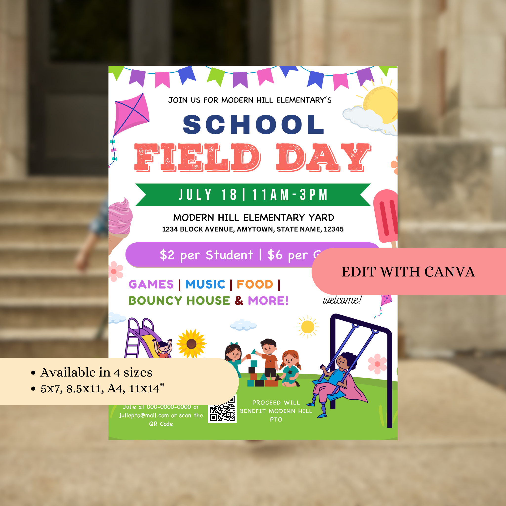 School Field Day Flyer Template