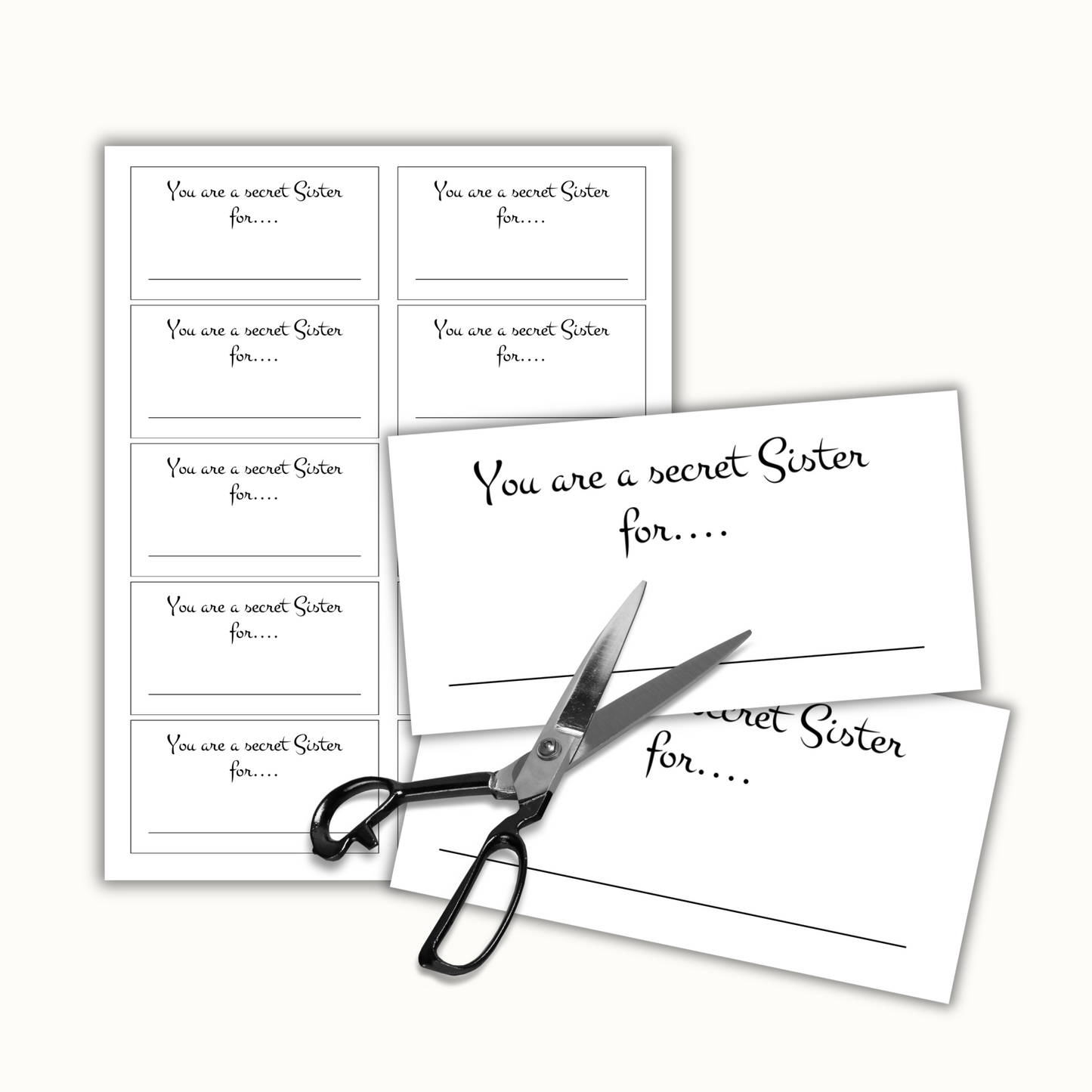 Editable Secret Sister Questionnaire Template