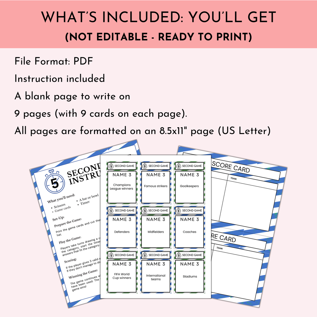 Soccer 5 Second Game