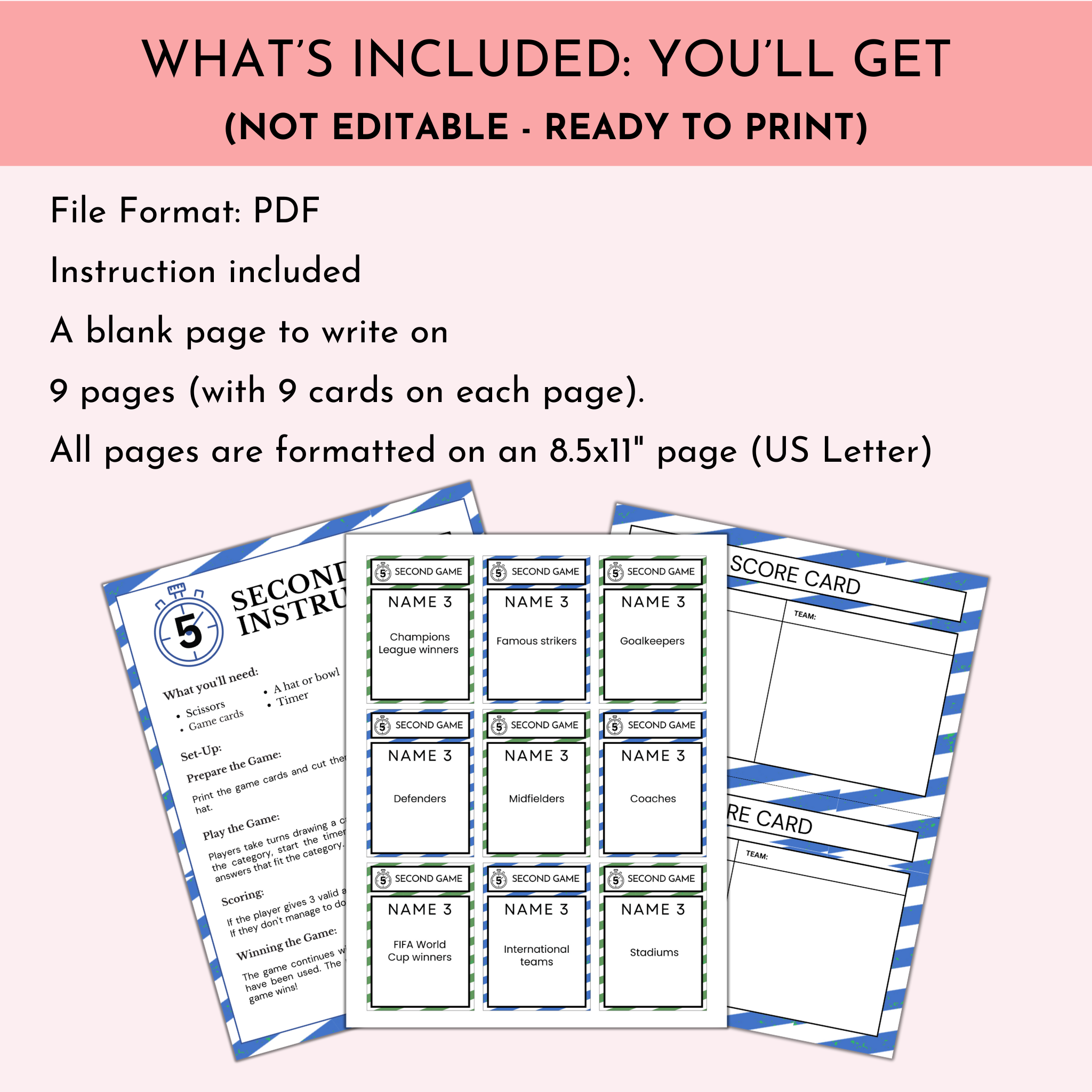 Football (Soccer) 5 Second Game