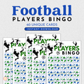Football (Soccer) Players Bingo Game | 60 Cards