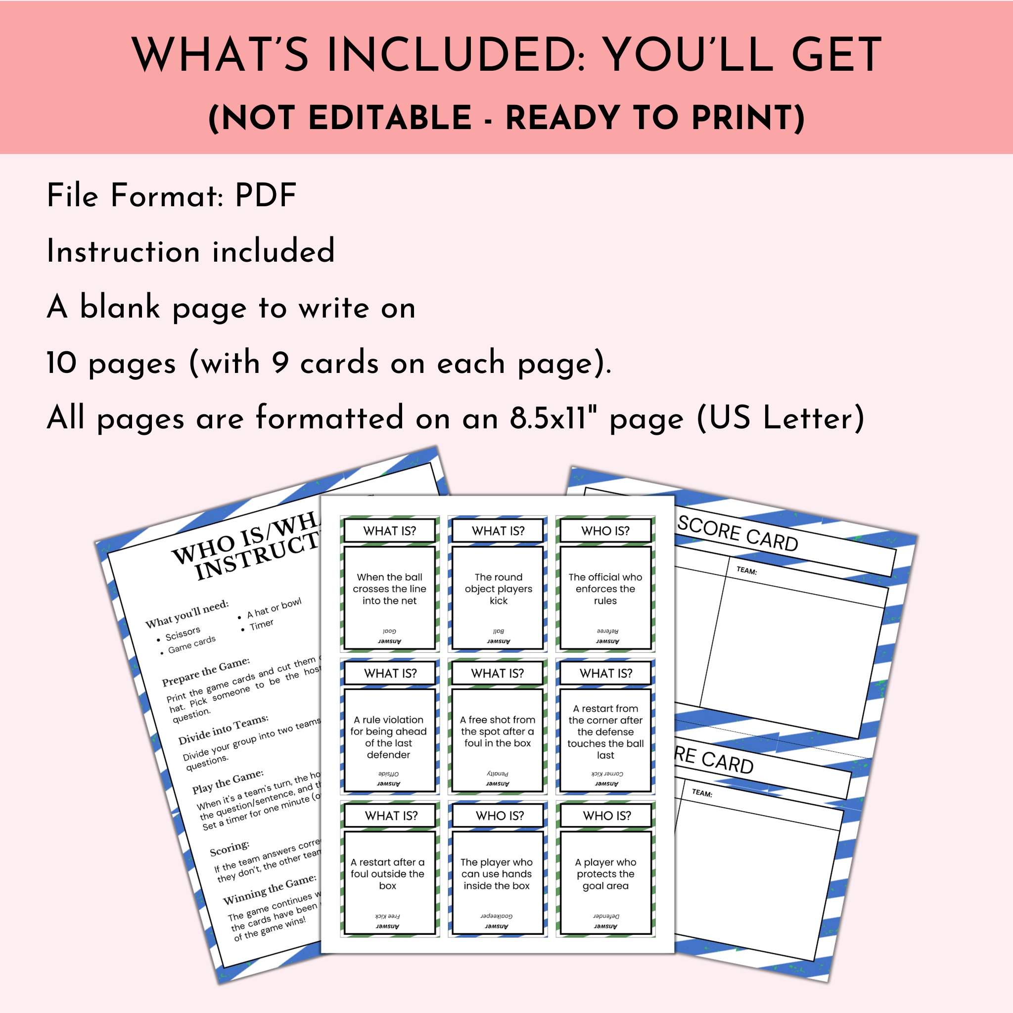 Football (Soccer) Who is/What is Game