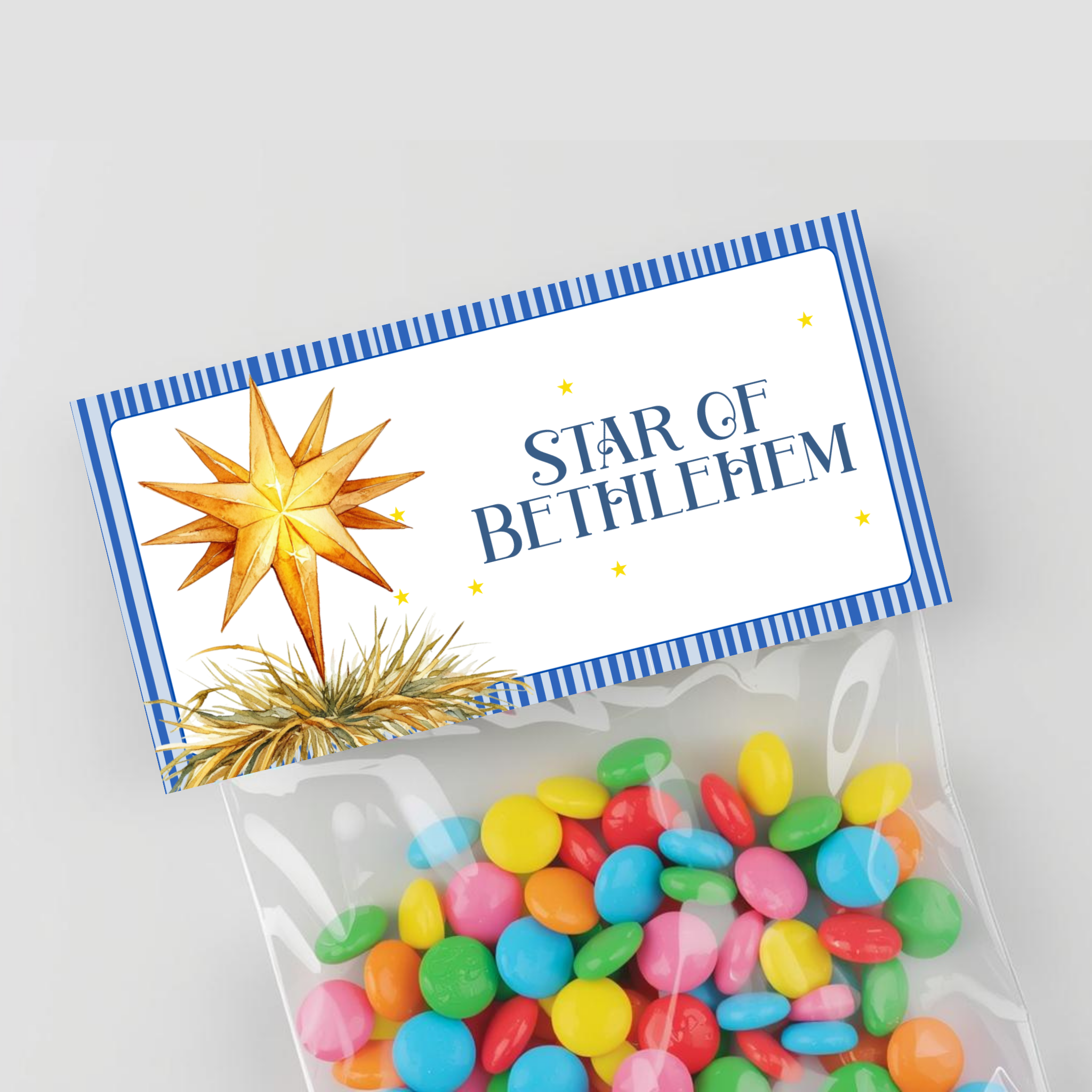 Nativity Treat Bag Toppers Set | Editable