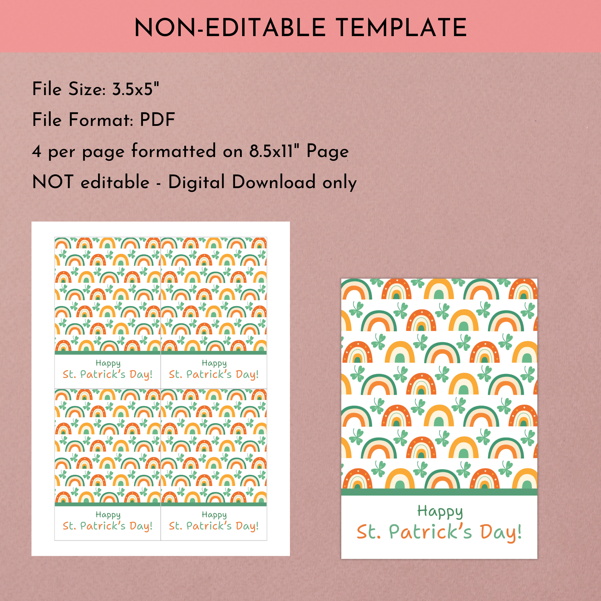 St Patrick's Day Cookie Card