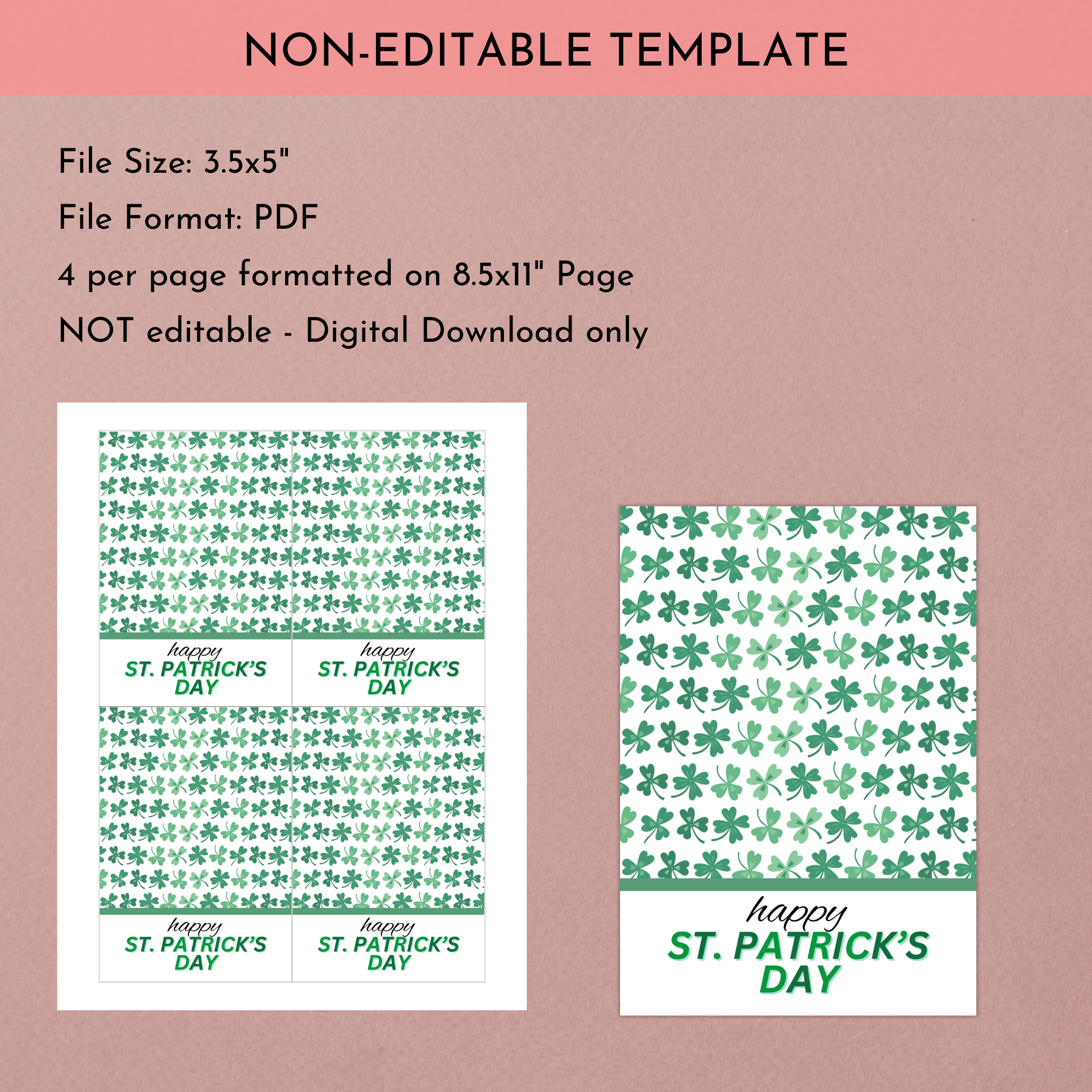 St Patrick's Day Cookie Card