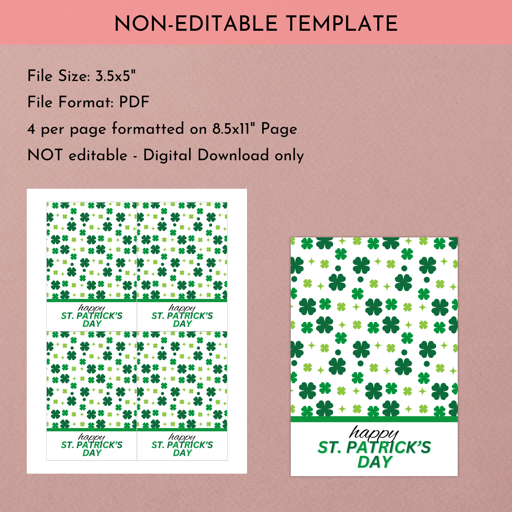 St Patrick's Day Cookie Card