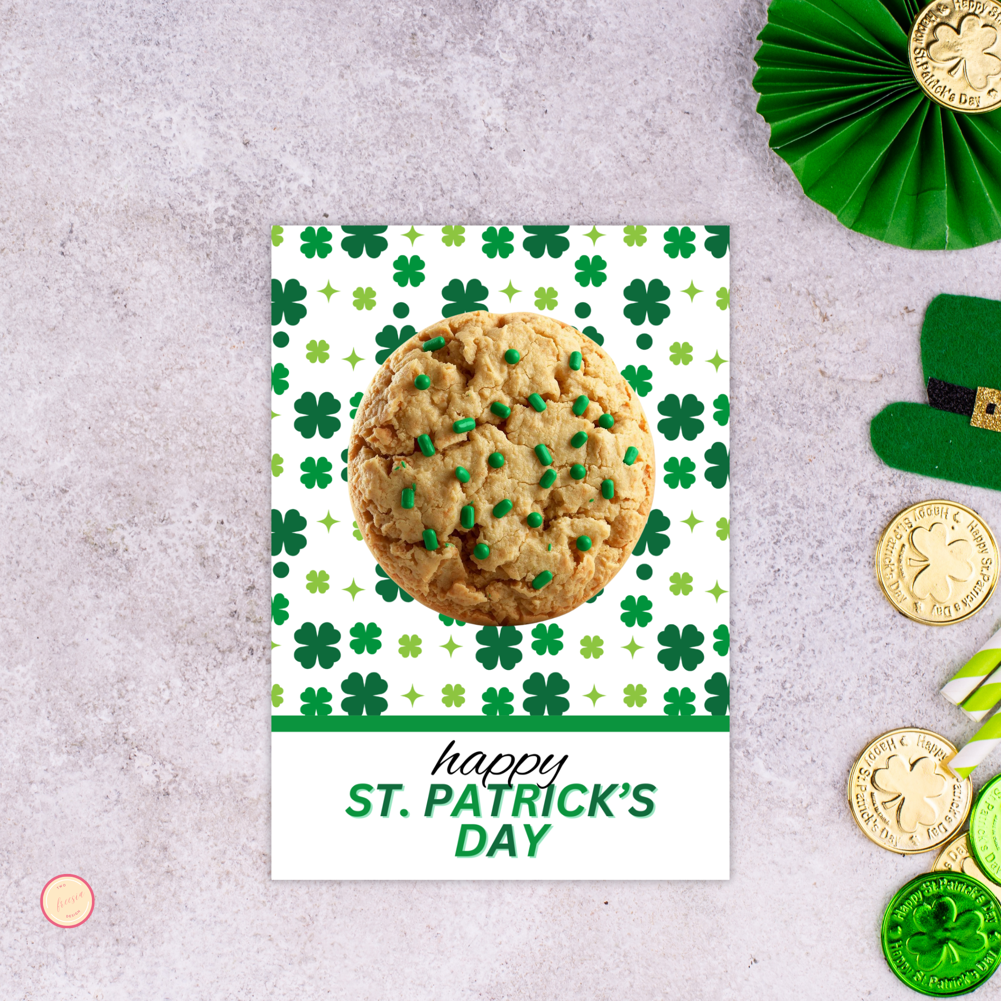 St Patrick's Day Cookie Card