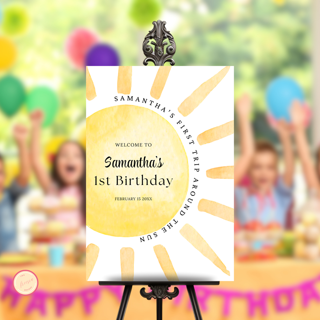 First Trip Around the Sun Welcome Sign