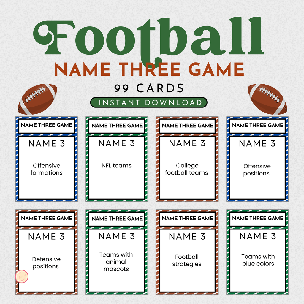 Football Name 3 Game