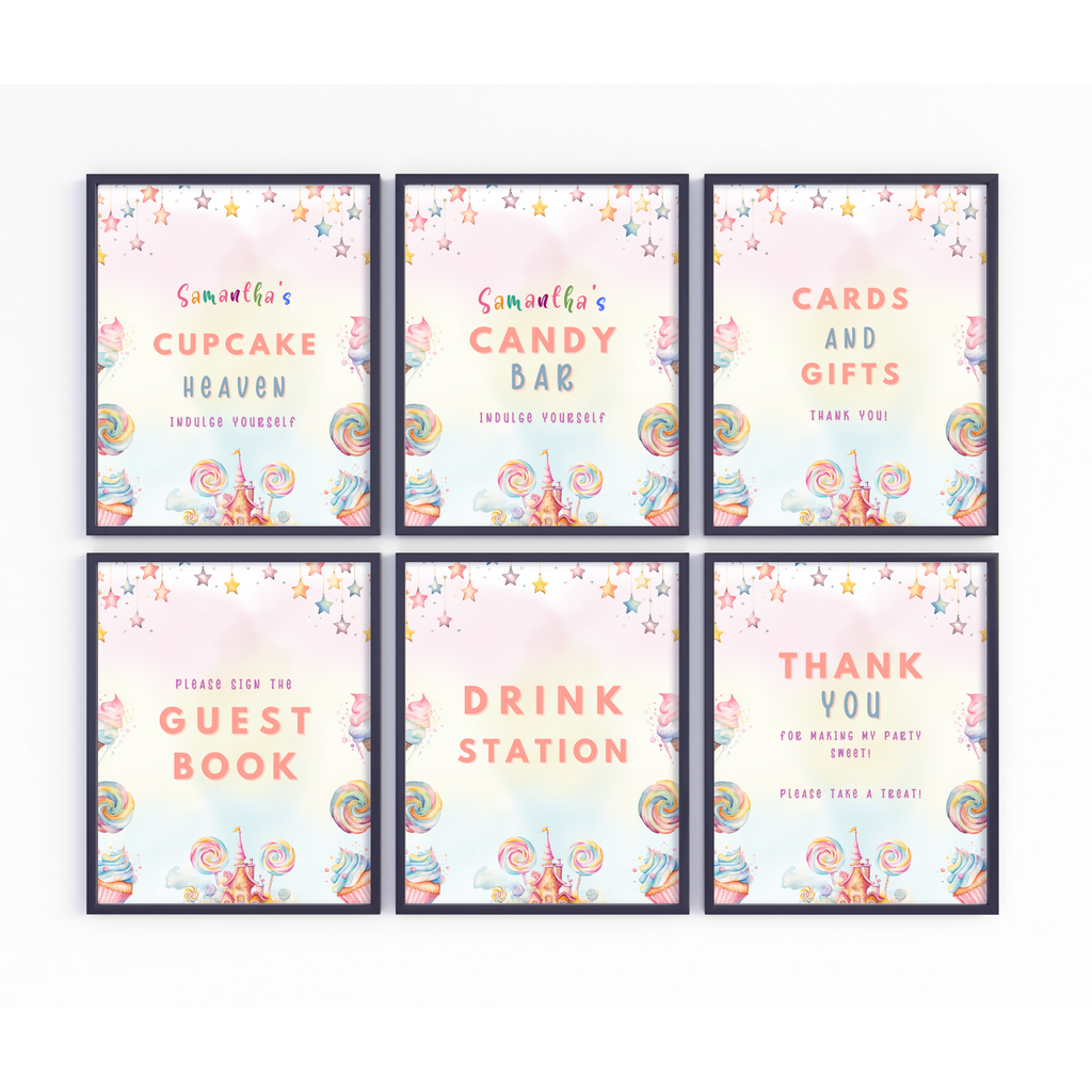 Sweet Birthday Table Signs