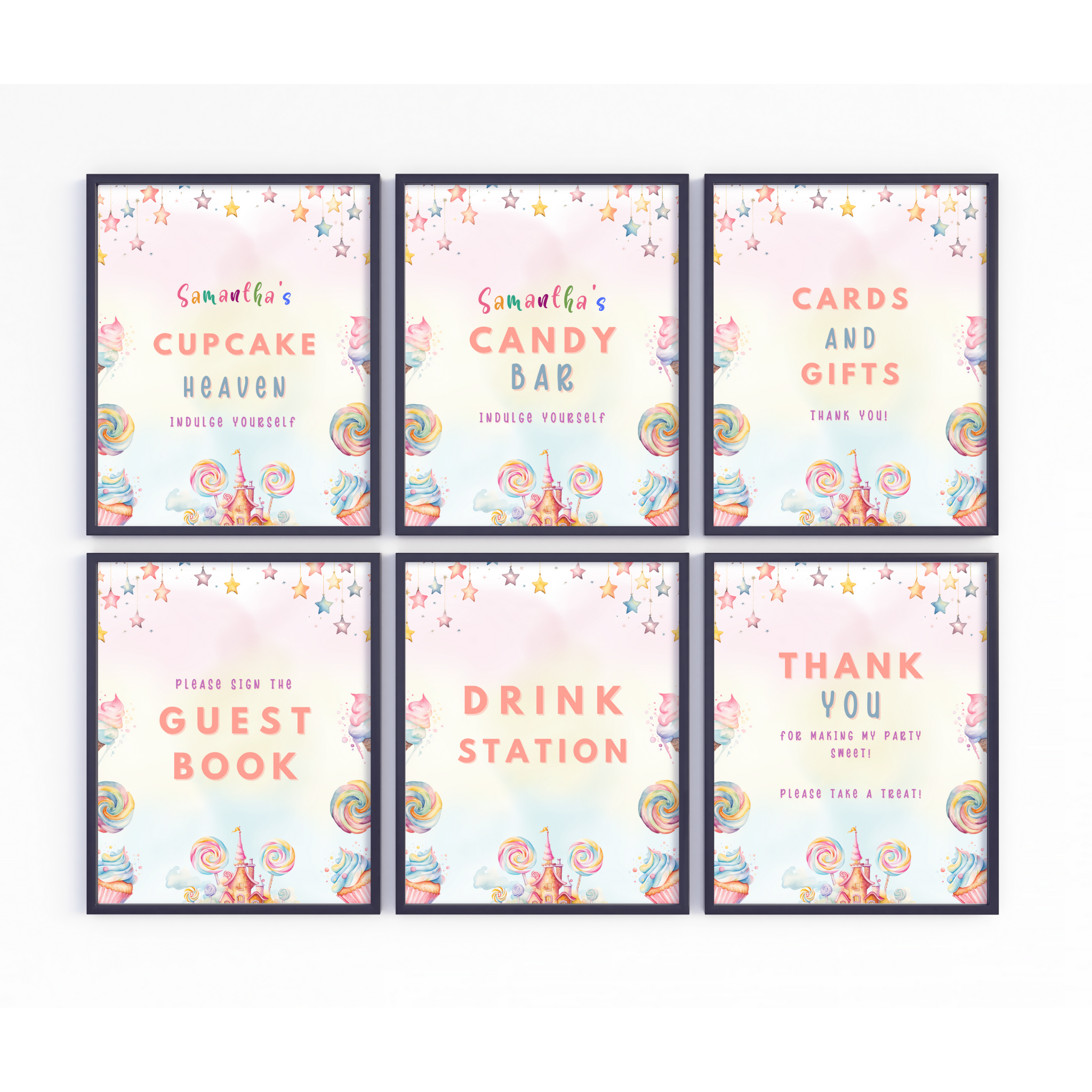 Sweet Birthday Table Signs