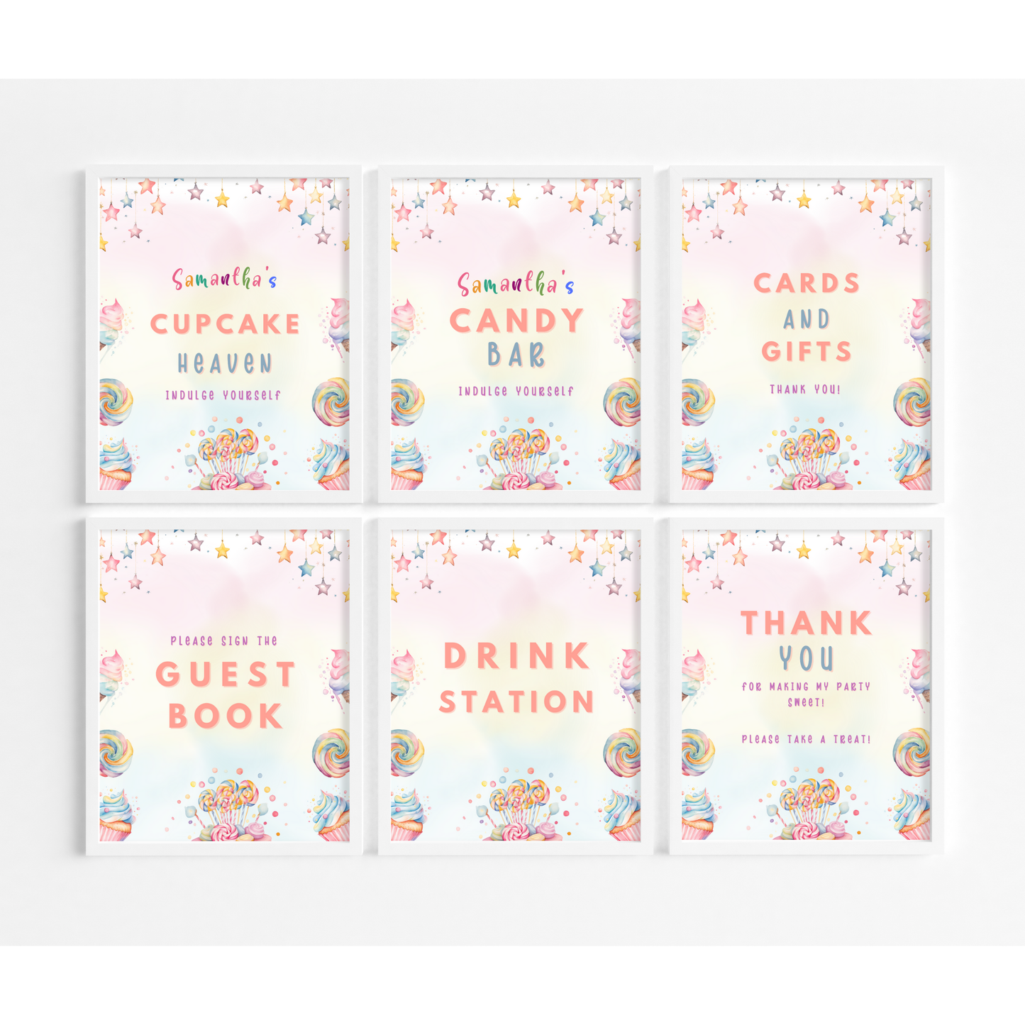 Sweet Birthday Table Sign Templates