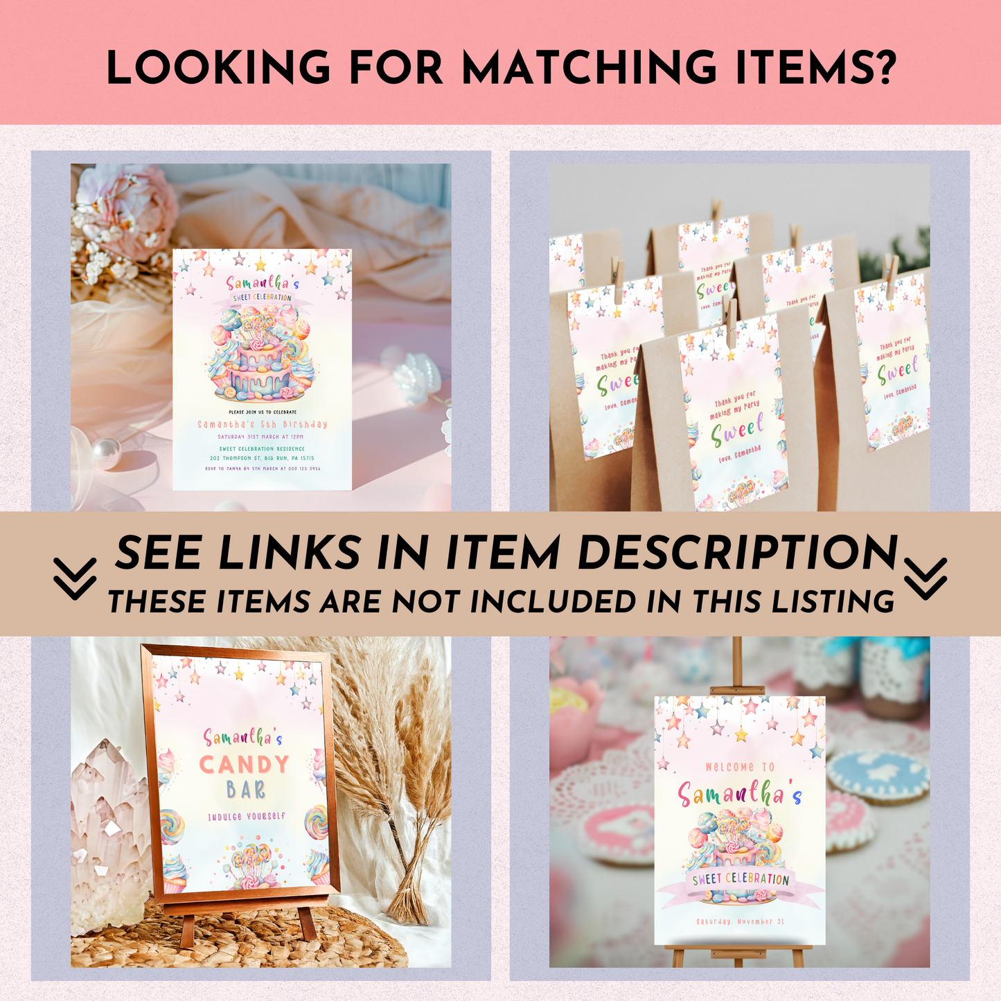 Sweets Birthday Favor Bundle
