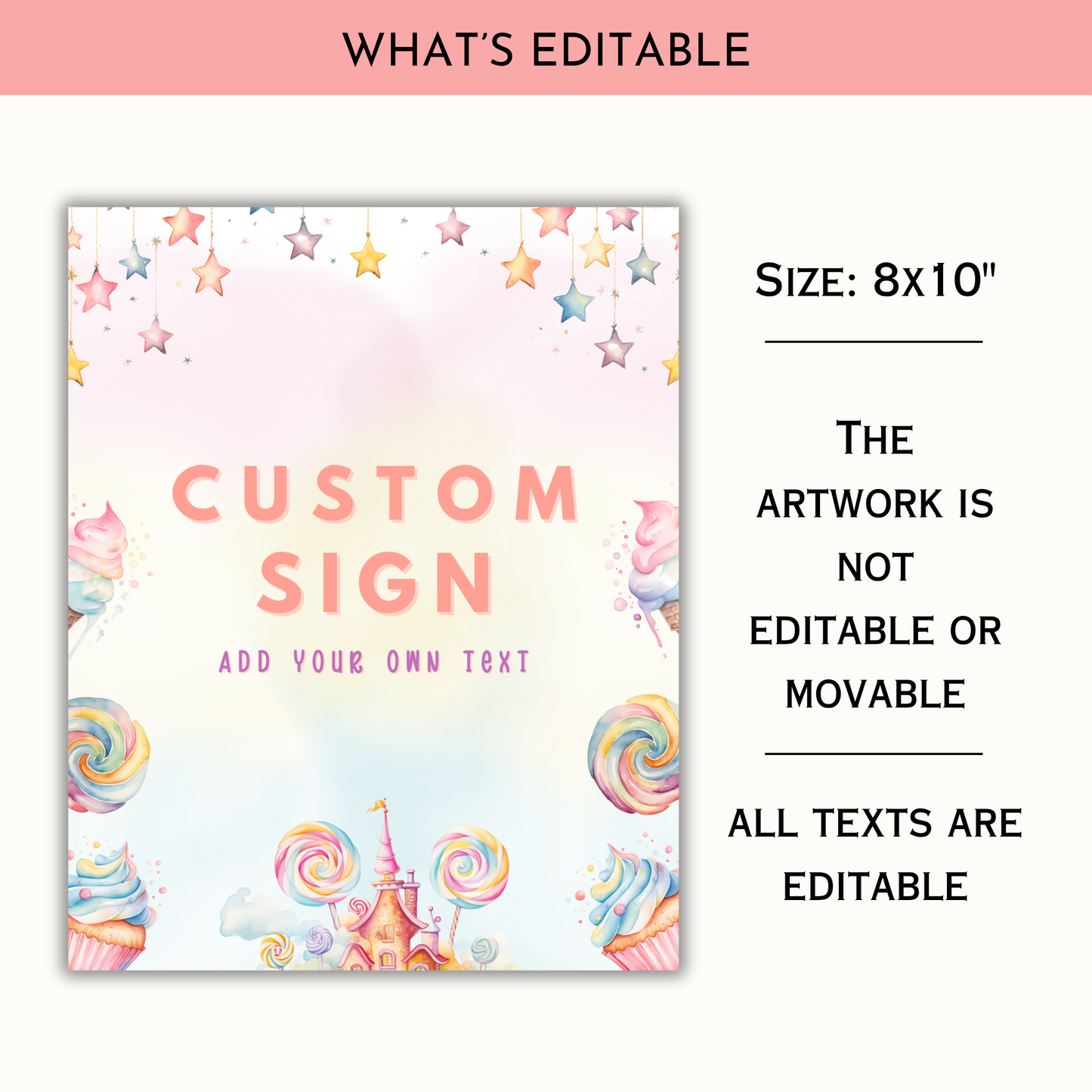 Sweet Birthday Table Signs