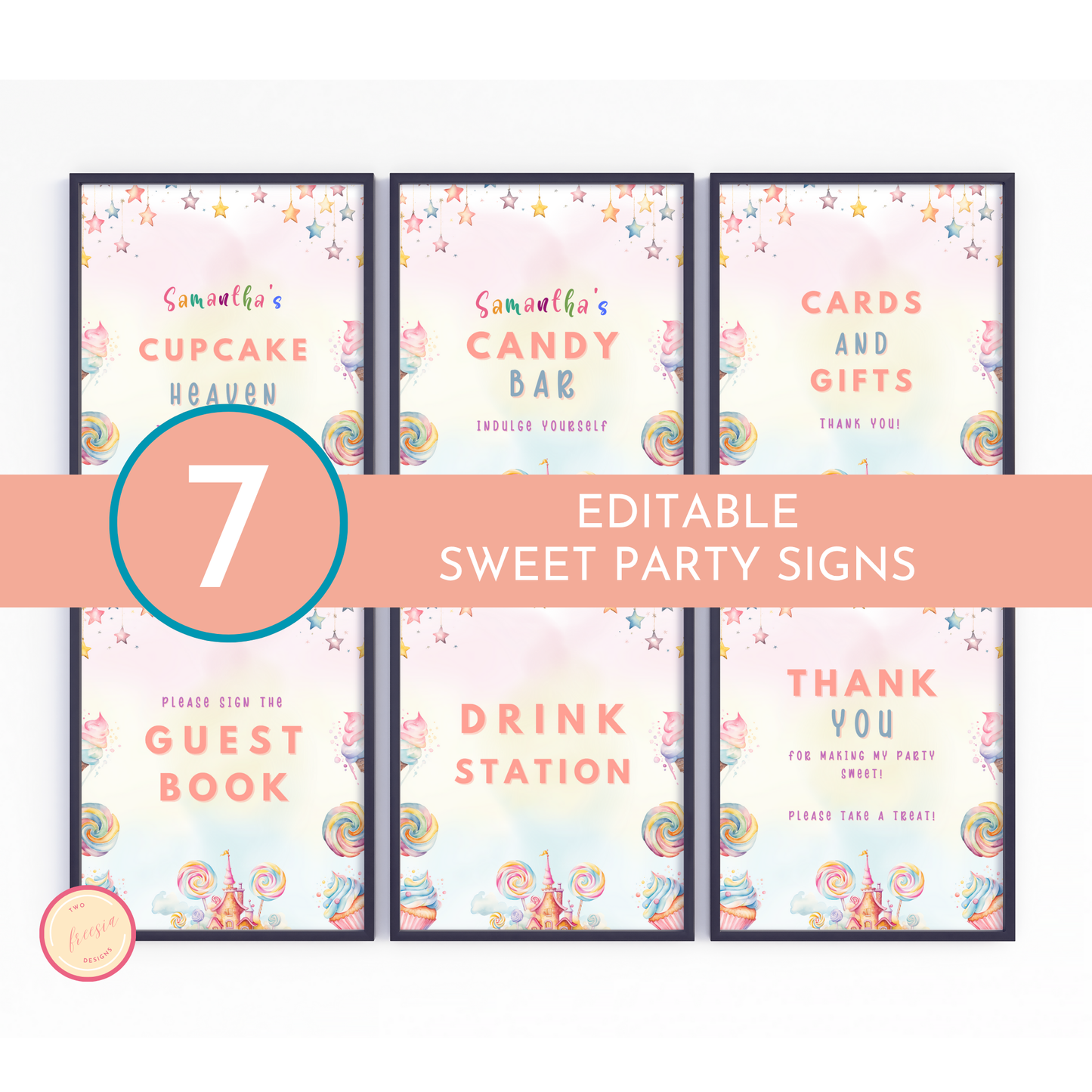 Sweet Birthday Table Signs
