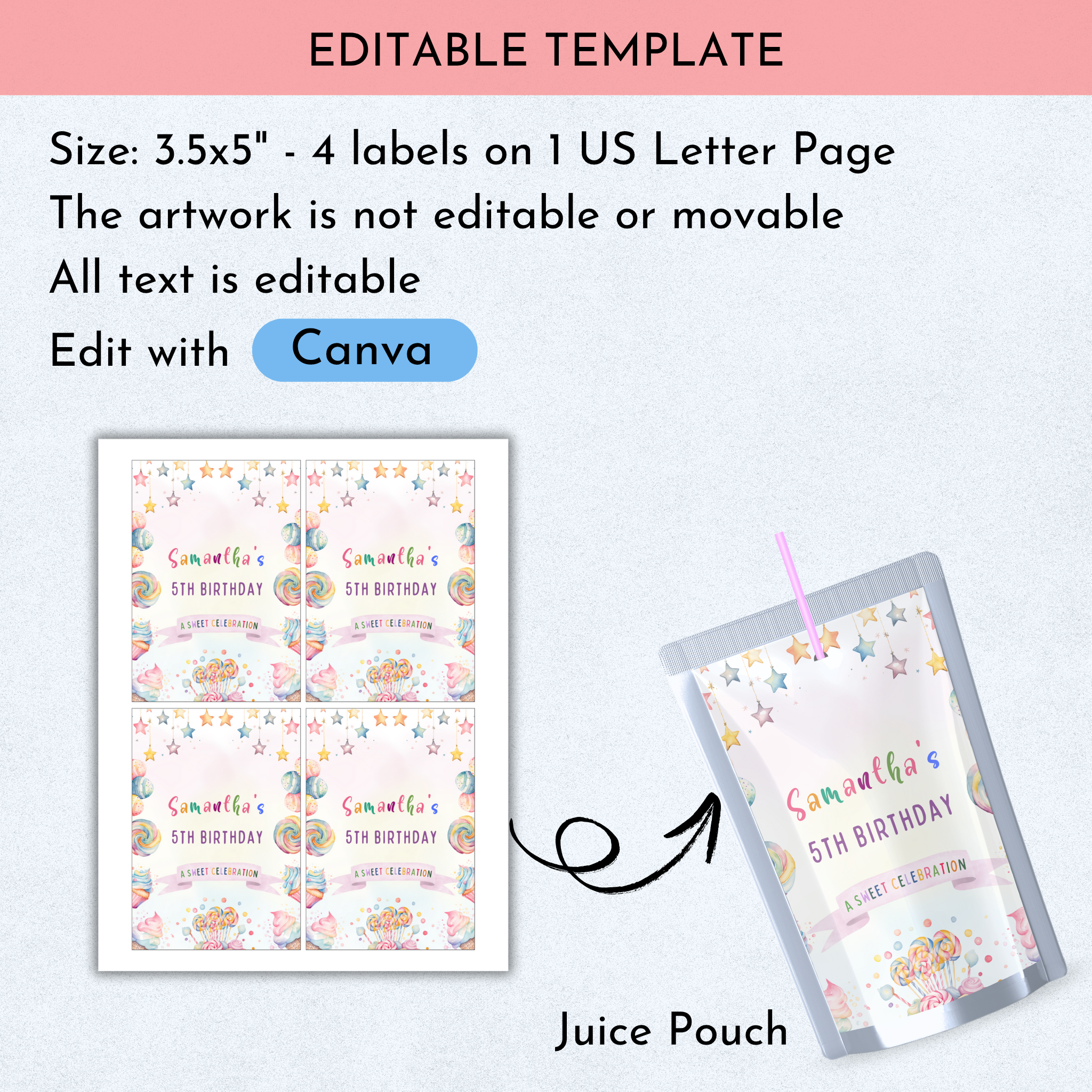 Sweets Birthday Favor Bundle
