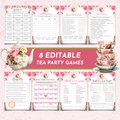8 Editable Tea Party Games