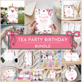 Tea Party Birthday Template Bundle