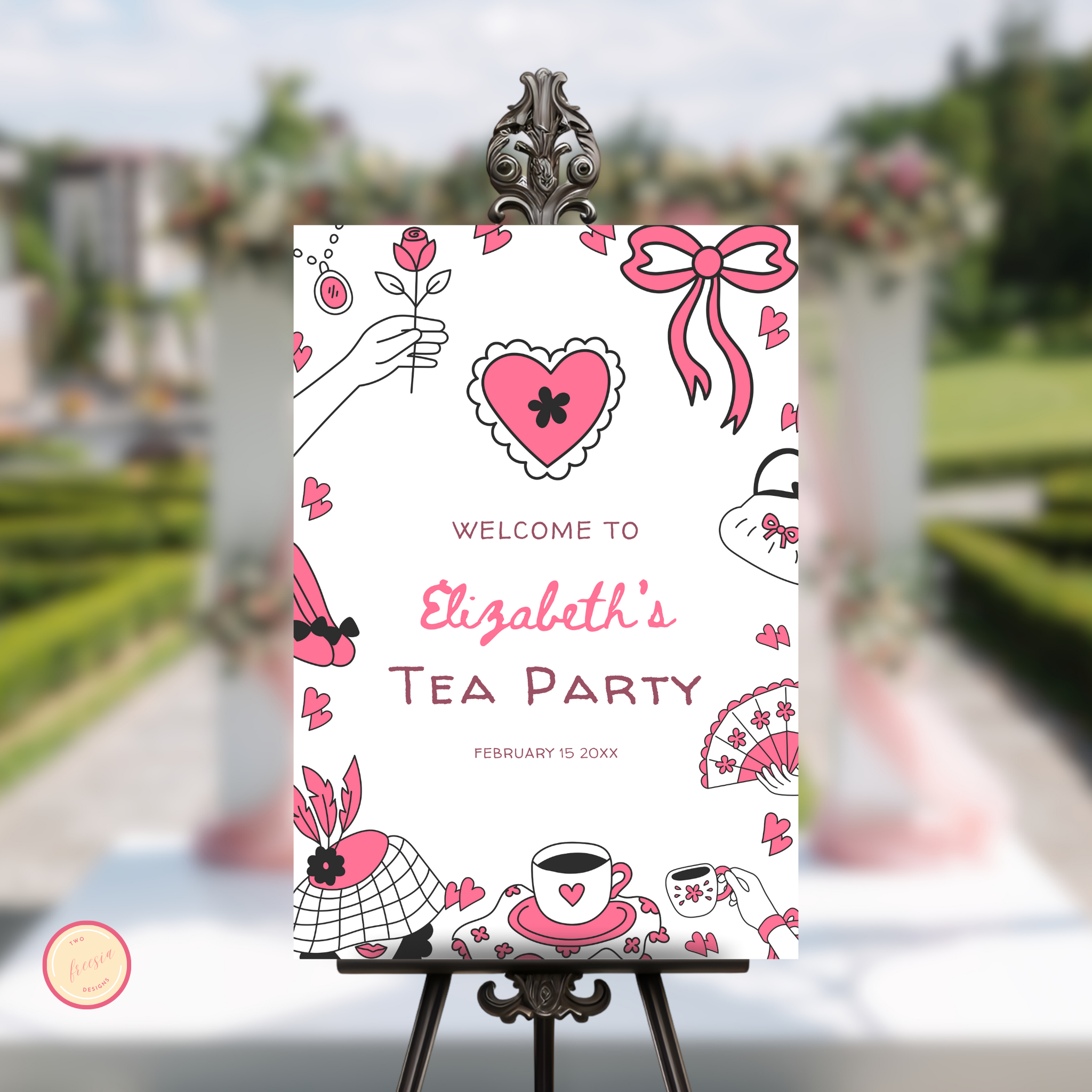 Tea Party Welcome Sign