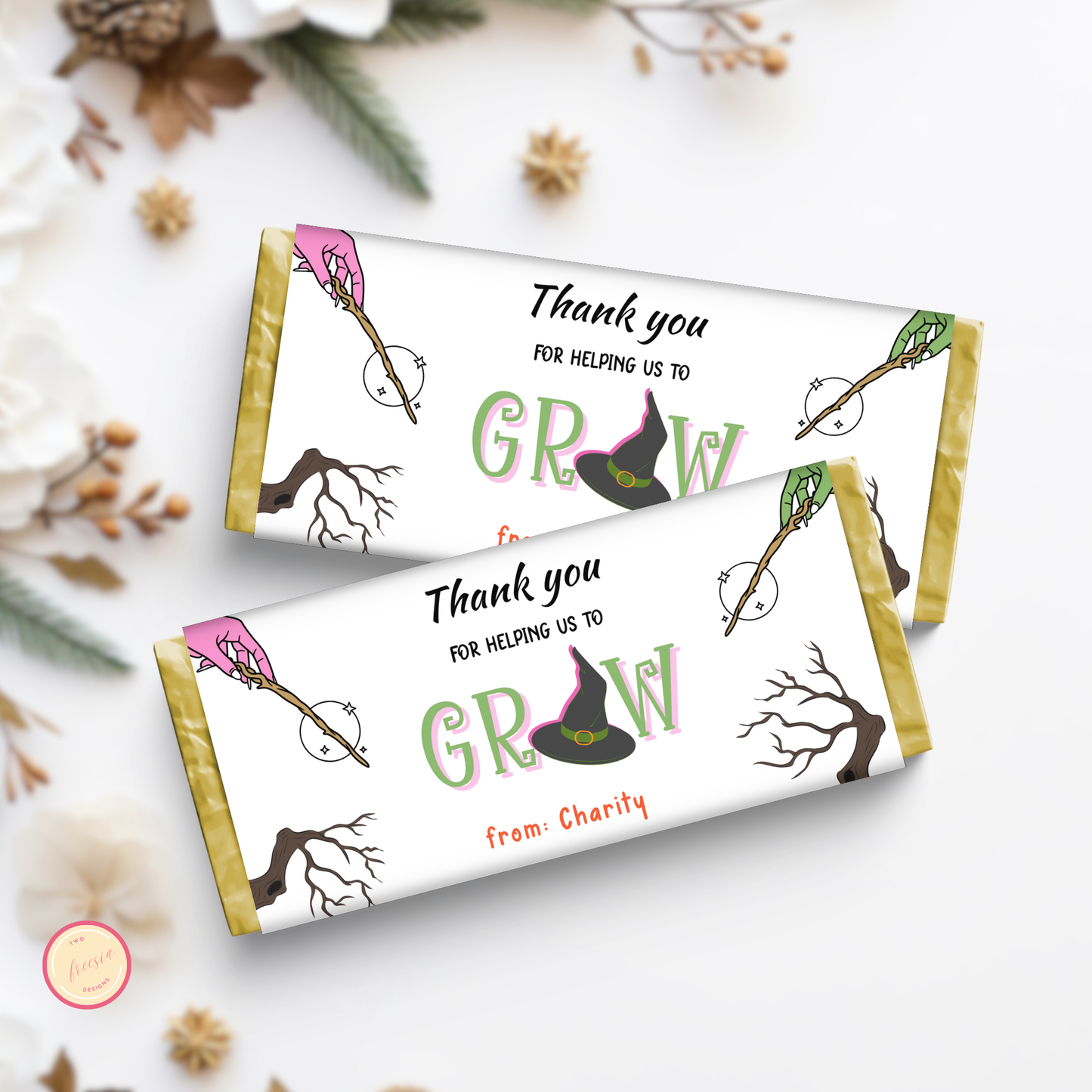 Witch-Themed Teacher Appreciation Chocolate Wrapper