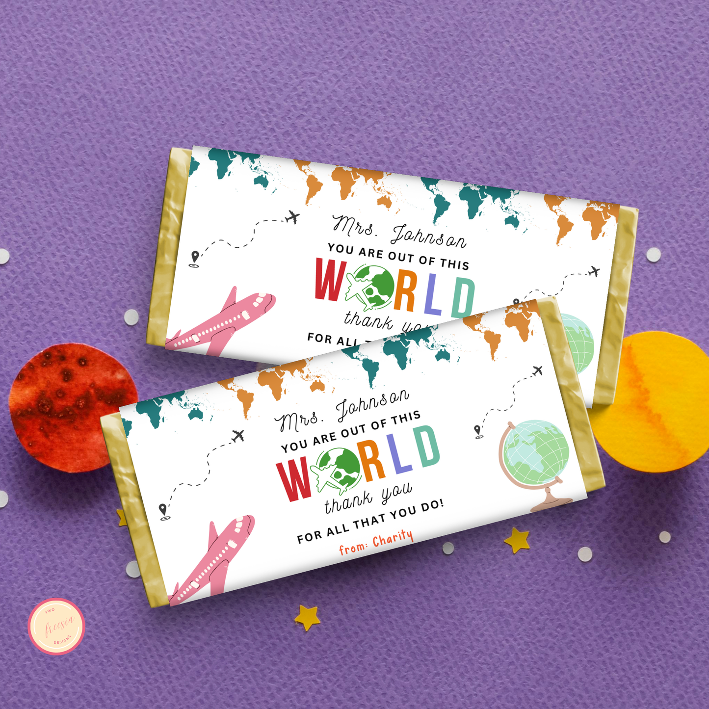 World Teacher Appreciation Chocolate Wrapper