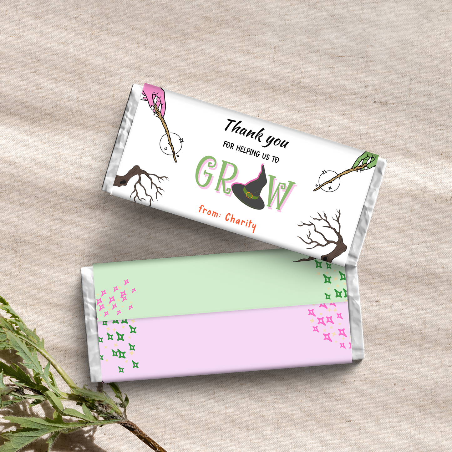 Witch-Themed Teacher Appreciation Chocolate Wrapper