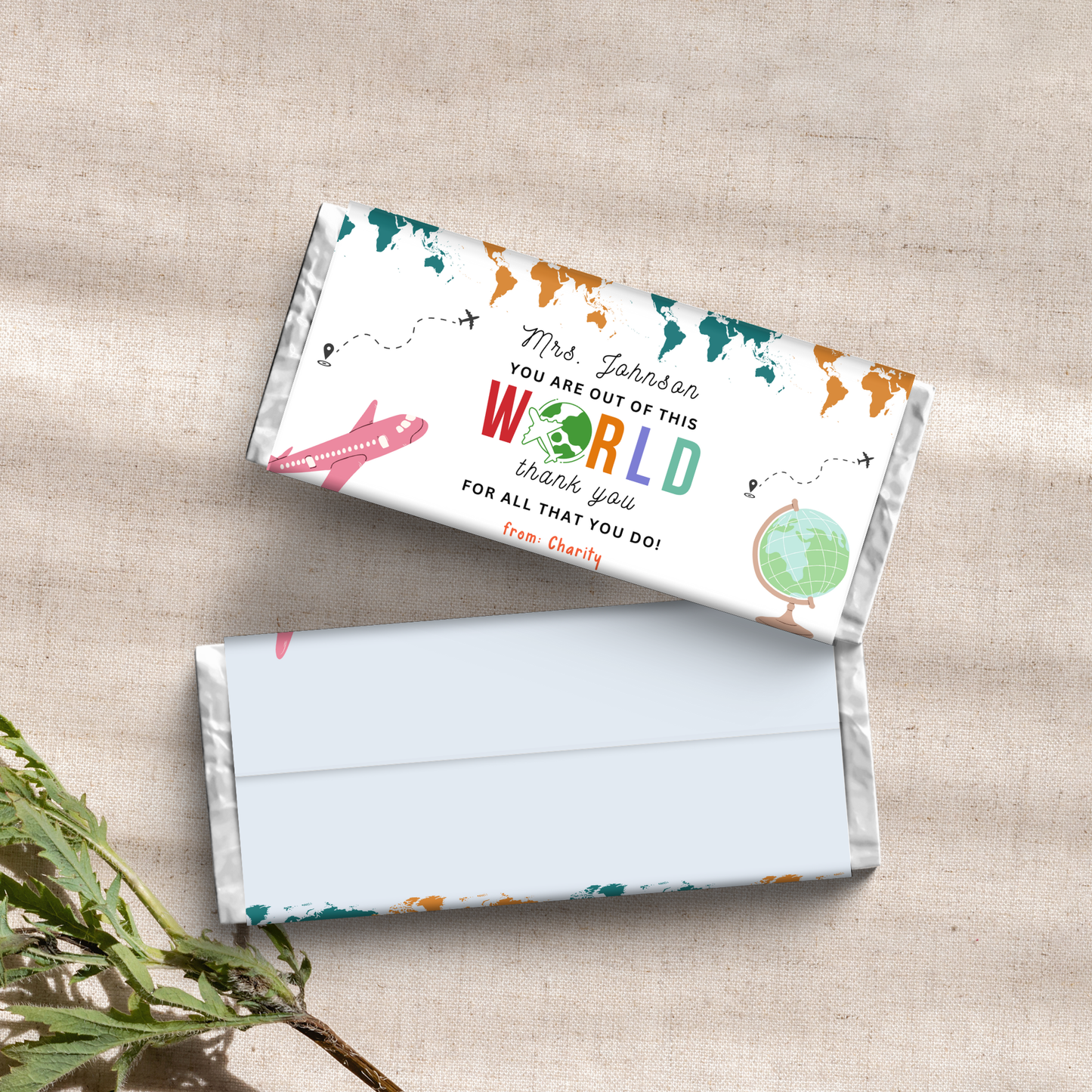 World Teacher Appreciation Chocolate Wrapper