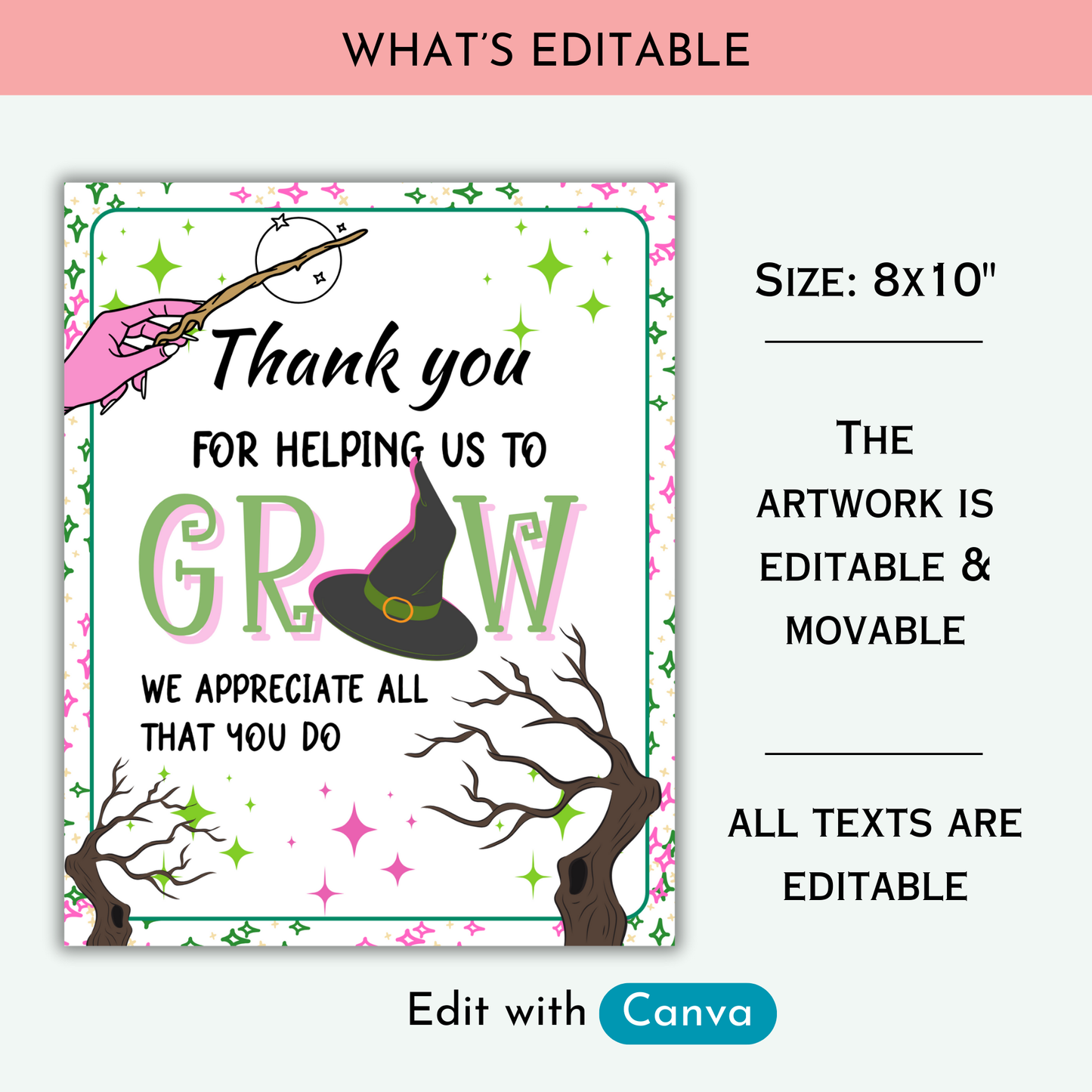 12 Witch-Themed Teacher Appreciation Signs