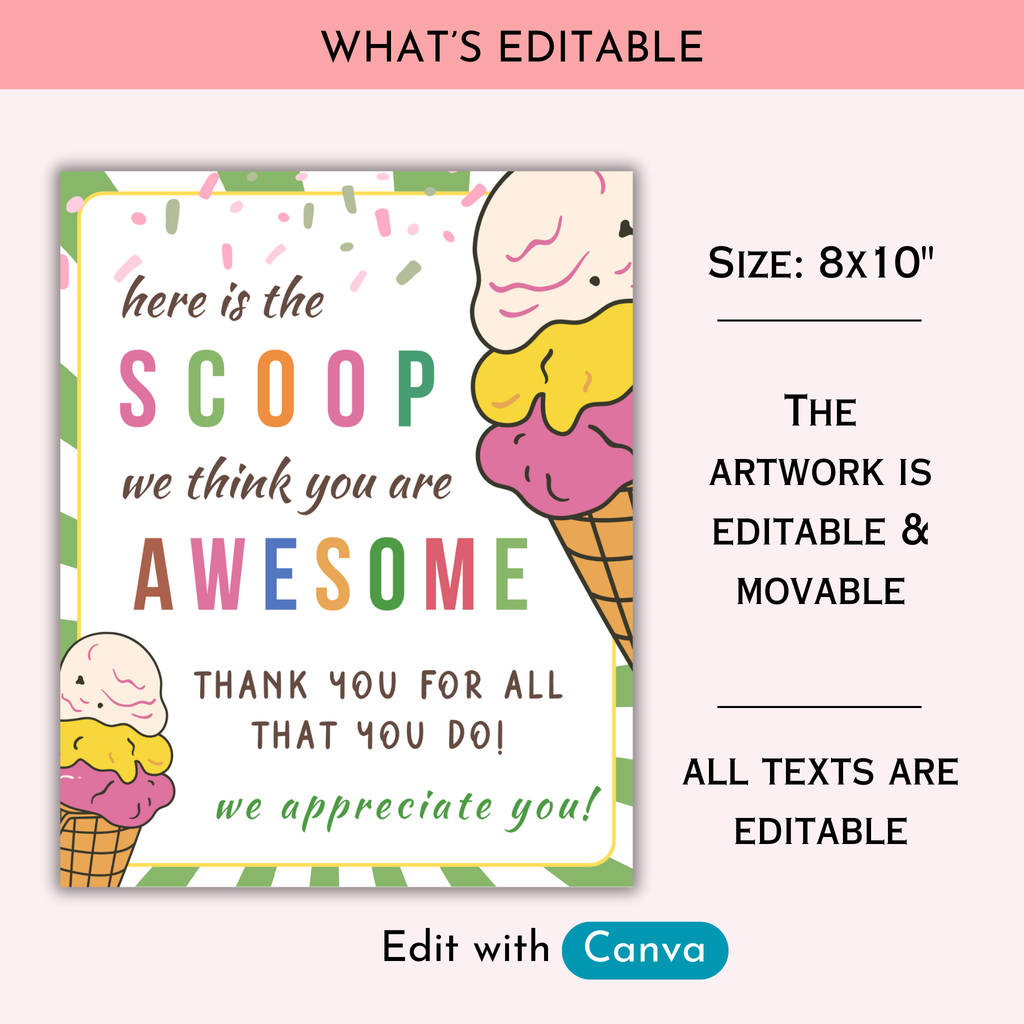 Summer-Themed Teacher Appreciation Sign