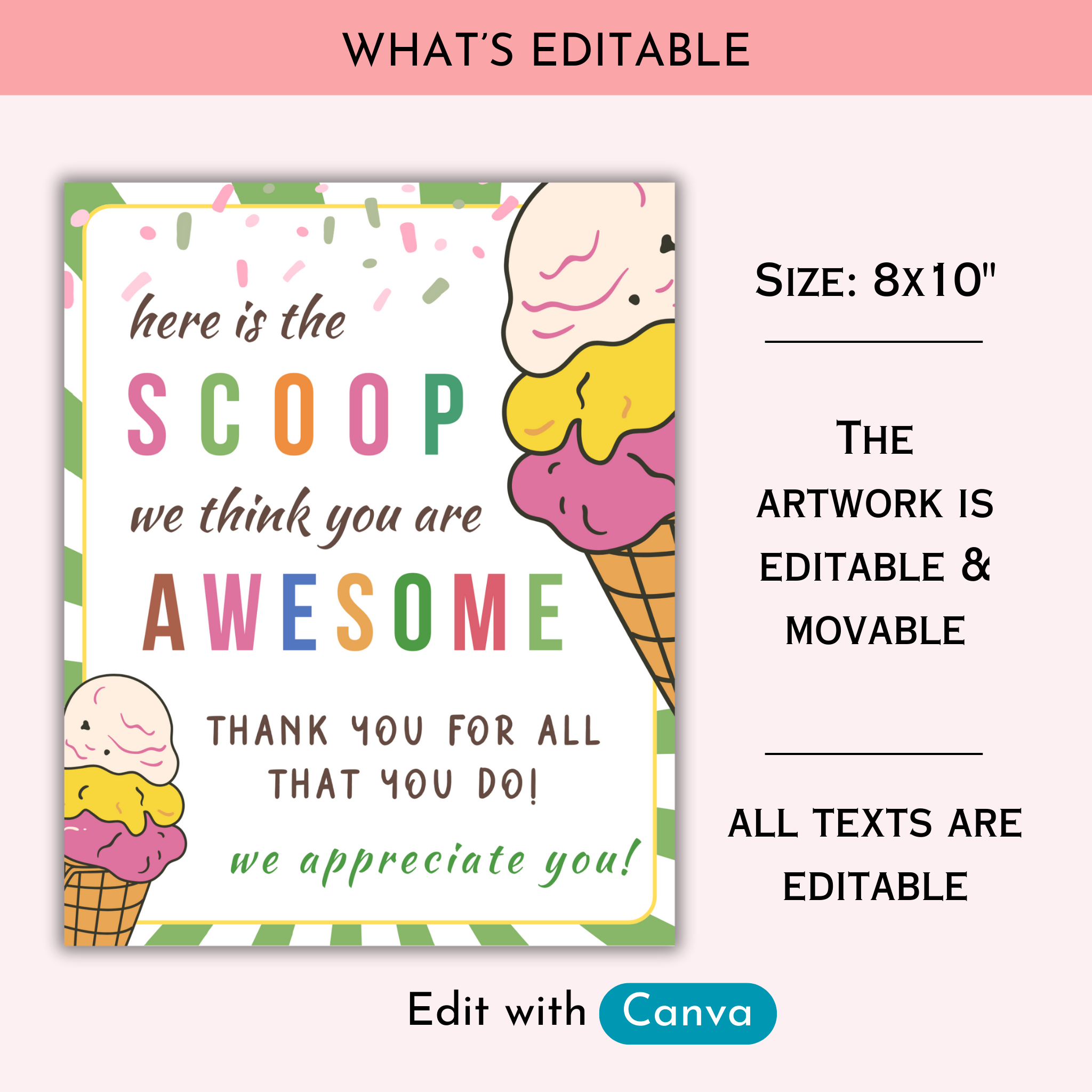 Summer-Themed Teacher Appreciation Sign